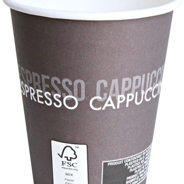 Papieren koffiebekers om mee te nemen, 0,2 l, bruin/wit