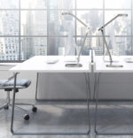 unilux LED energiezuinige-bureaulamp SENZA, metaalgrijs