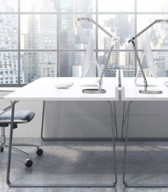 unilux LED energiezuinige-bureaulamp SENZA, metaalgrijs