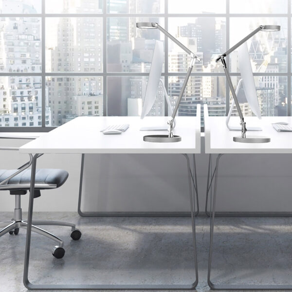 unilux LED energiezuinige-bureaulamp SENZA, metaalgrijs