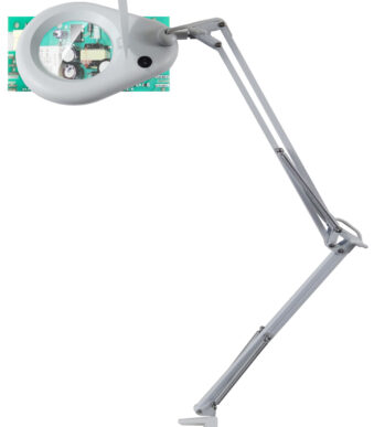 UNiLUX LED-loeplamp ZOOM, met tafelklem, wit