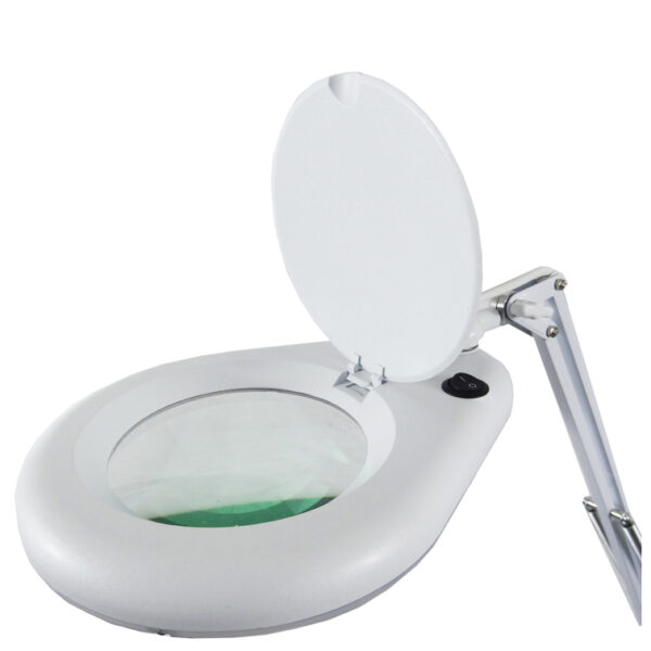 UNiLUX LED-loeplamp ZOOM, met tafelklem, wit