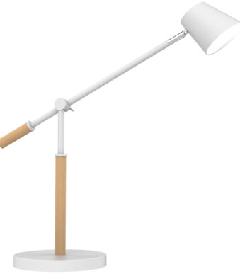 UNiLUX LED-bureaulamp VICKY, dimbaar, beuken/wit
