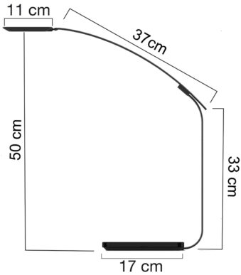 UNiLUX daglicht-lamp TIMELIGHT, dimbaar, zwart