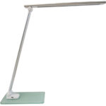 UNiLUX LED-bureaulamp POPY, dimbaar, glazen sokkel