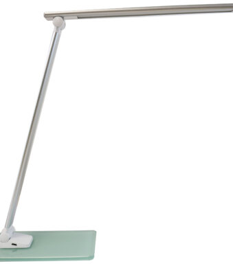 UNiLUX LED-bureaulamp POPY, dimbaar, glazen sokkel