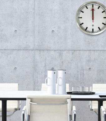 UNiLUX wandklok/radiogestuurd STATION, diameter: 350 mm, zilver