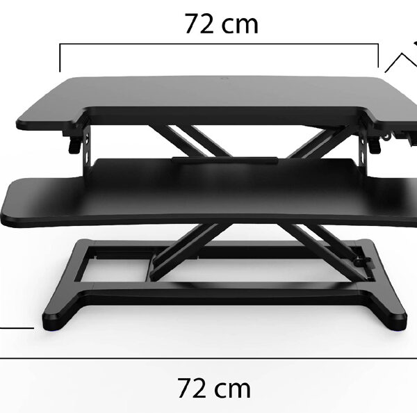 UNiLUX zit/sta werkplek ERGO DESK 2, zwart