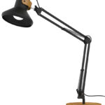 UNiLUX LED-bureaulamp BAYA Bamboo, zwart-bamboe