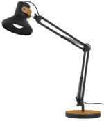 UNiLUX LED-bureaulamp BAYA Bamboo, zwart-bamboe