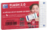 Oxford systeemkaarten Flash 2.0, 75 x 125 mm, wit, geruit, 250 g/m2