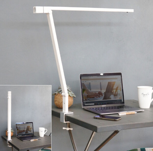 UNILUX LED-bureaulamp VENUSLIGHT, klemvoet, wit