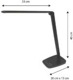UNILUX LED-bureaulamp TWISTLED, zwart