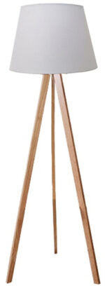 UNILUX LED-staande lamp TOOKA, hoogte: 1.520 mm, wit/bamboe