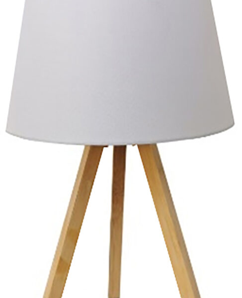 UNILUX LED-bureaulamp KATY, wit / bamboe