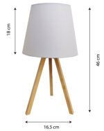 UNILUX LED-bureaulamp KATY, wit / bamboe