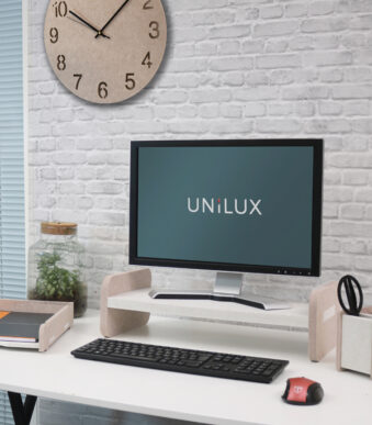 UNILUX quartz- wandklok 'HELLO', diameter 400 mm, Filz