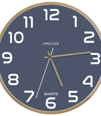 UNILUX wandklok/quarzklok 'BALTIC', diameter: 315 mm, blauw