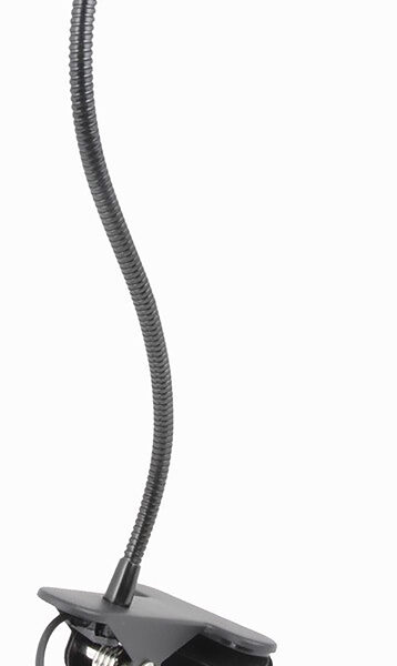 UNiLUX LED-klemlamp SNOKE, flexibele arm, zwart
