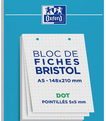 Oxford systeemkaarten, DIN A5, gepunt, wit