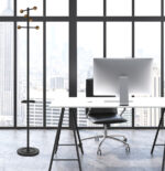 UNiLUX garderobestandaard WELCOME WOOD, 6 haken, zwart