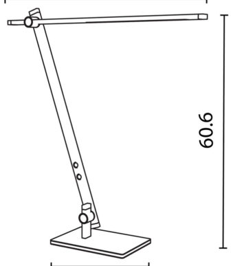 UNILUX LED-bureaulamp LUMILIGHT, met voet, zwart