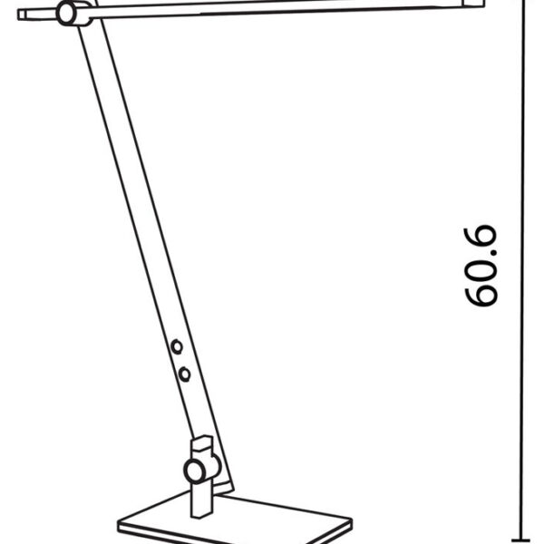 UNILUX LED-bureaulamp LUMILIGHT, met voet, zwart