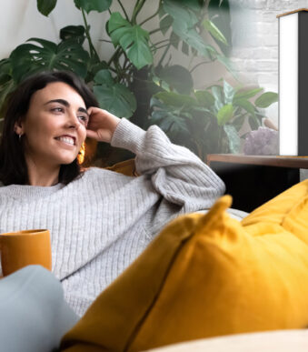 UNILUX LED-lichttherapie lamp Dayvia MOBILLY, zwart/bamboe