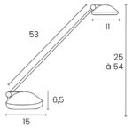 UNILUX LED-tafellamp JOKERLED OCEANIS, blauw/zwart