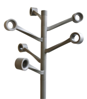 UNiLUX garderobestandaard BOURGEON, hoogte: 1.740mm, metaalgrijs