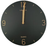 UNiLUX quartz wandklok SAVANA, diameter: 300 mm, zwart
