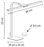 UNiLUX LED-bureaulamp STRATA BASE, voet, zwart