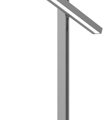 UNiLUX LED-bureaulamp ZENITH, klemvoet, metaalgrijs