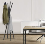 UNiLUX garderobestandaard TOTEM, hoogte: 1.750 mm, zwart