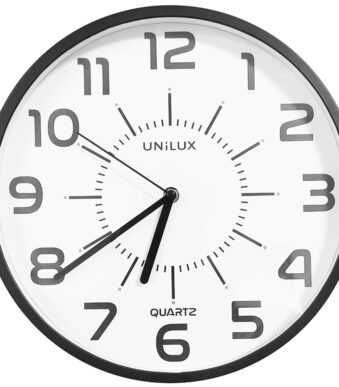 UNiLUX wand-quartzklok POP PL, diameter: 305 mm, zwart