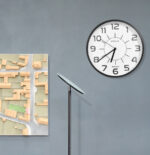 UNiLUX wand-quartzklok POP PL, diameter: 305 mm, zwart