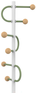 UNiLUX garderobestandaard STUDIO, hoogte: 1.750 mm, wit/groen