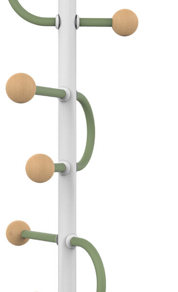 UNiLUX garderobestandaard STUDIO, hoogte: 1.750 mm, wit/groen