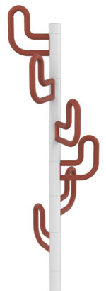 UNiLUX garderobestandaard CALIFORNIA, wit / steenrood