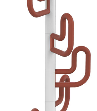 UNiLUX garderobestandaard CALIFORNIA, wit / steenrood