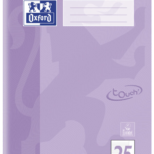 Oxford schoolschrift Touch Pastel, DIN A4, liniatuur 25, gelinieerd, sering