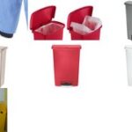 Rubbermaid vuilnisbak met pedaal, 90 liter, rood