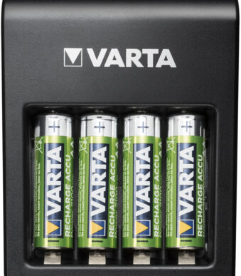 VARTA batterijenlader LCD Plug Charger+, incl. 4 x AA batterij