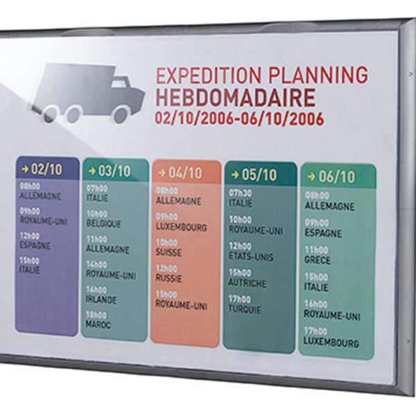 PAPERFLOW wandbord Info Display, DIN A3, kleur: alu-grijs