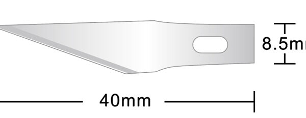Hansa reservemesjes voor scalpel, zilver