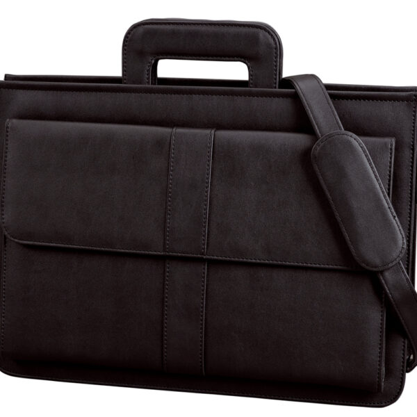 Aktetas 'AVERSA', kunstleer, zwart