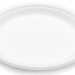 Bamboe bordenset Bordofino, rond, 170 mm, wit.