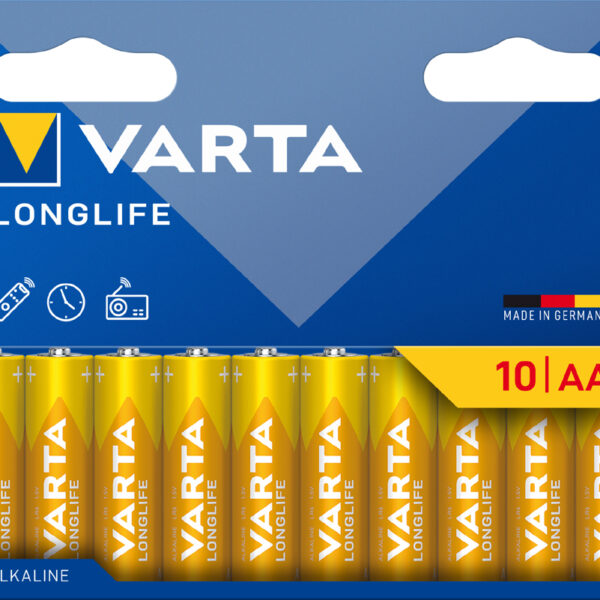 VARTA Alkaline batterij 'LONGLIFE', Mignon AA, 10 stuks