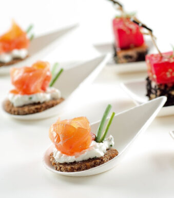 Natuur ster hapjeslepels reep, wit.