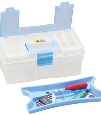 allit opbergkoffer McPlus Clear 12.5, PP, blauw